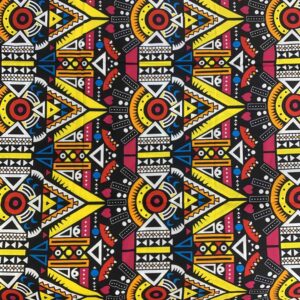 Ankara fabric featuring batik-inspired print.