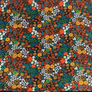 African wax fabric with symbolic design.