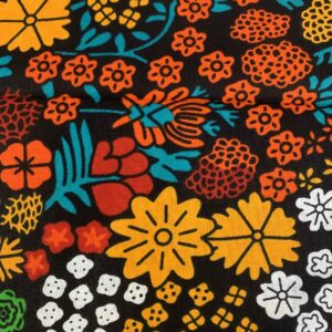 Printed textile inspired by cultural storytelling.