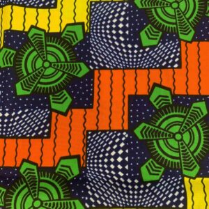 African textile highlighting precise printing.