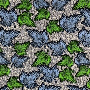 Premium African Print Fabric - Leaf Litter