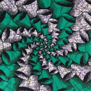 Premium African Print Fabric - Horn Section