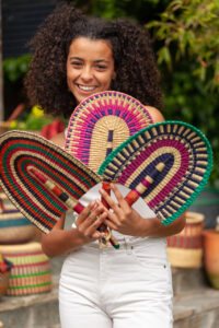 Colourful african fan