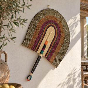 XL Giant woven fan wall decor and art