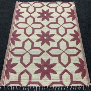 Intrinsic maroon patterns woven throughout