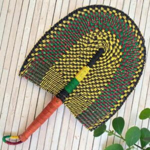 Handwoven fan designed for everyday use.
