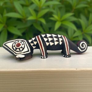 Artisan mask inspired by the mystical chameleon