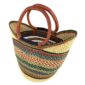 Angled view of the classic market basket showing the woven interior