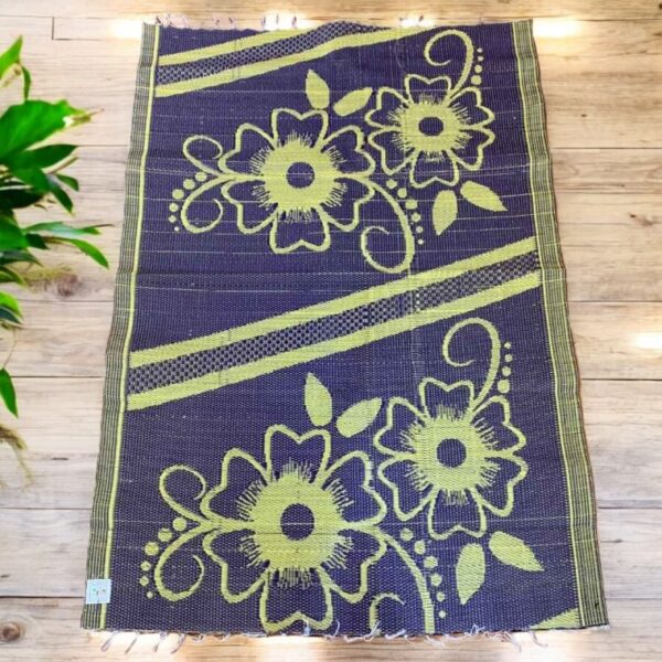 XL African woven mat crafted for spacious interiors and sustainable home design.