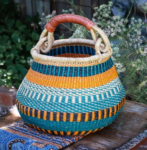 african woven pot basket