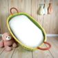 Baby basket mattress insert placed inside a colorful woven basket, offering a soft and comfortable surface for babies to rest on