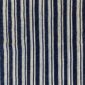 Close-up of the cotton cloth with fine indigo and pale stripes