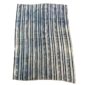 Full view of the pale cotton cloth with faded indigo stripes on a white background