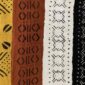 Close-up of the mudcloth in vertical panels of light, dark and warm tones