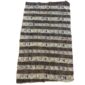 Full view of the medium mudcloth in dark and light bands of geometric motifs on a white background