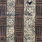 Close-up of the mudcloth in dark and light bands of geometric motifs