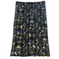 Full view of the medium dark mudcloth with a grid of warm-toned and pale triangles on a white background