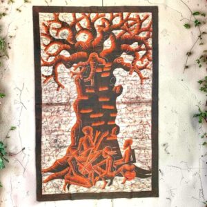 Batik cotton fabric handcrafted Africa.