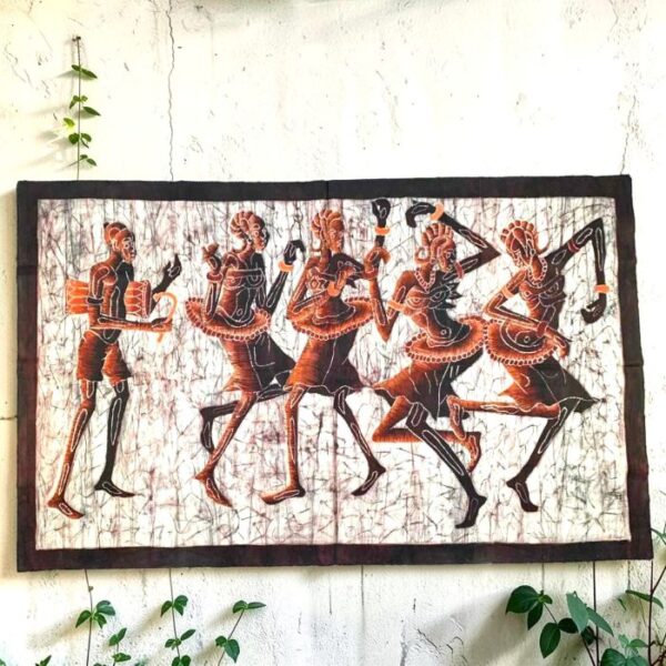batik-wall-hanging-large-008-sucre Artisan made African batik fabric.