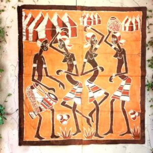 Handmade African batik fabric.