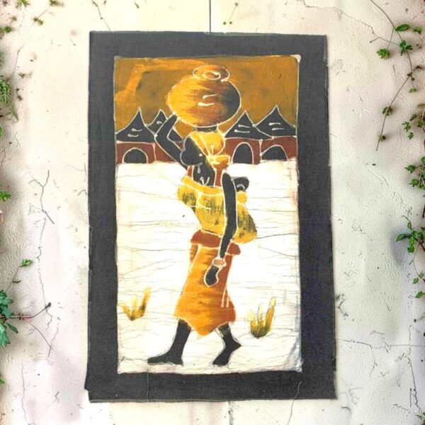 Contemporary African batik fabric design.