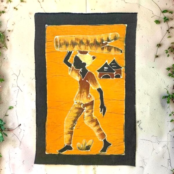Batik cotton fabric handcrafted Africa.