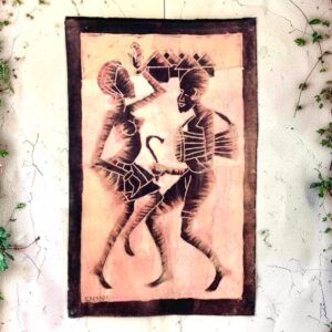 Batik cotton fabric handcrafted Africa.