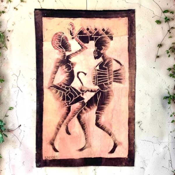 batik-wall-hanging-mini-12-dakar Batik cotton fabric handcrafted Africa.