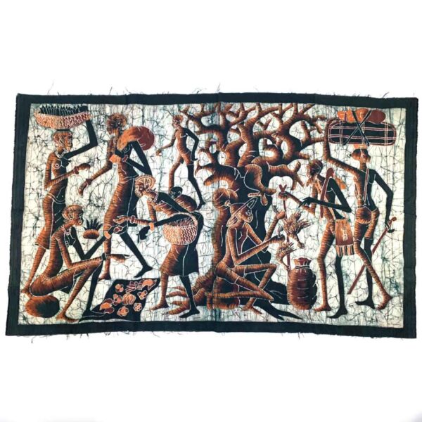 batik-wallhanging-large-009-bolga Vibrant wax resist wall hanging.
