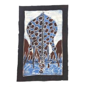 Handcrafted wax resist textile design.
