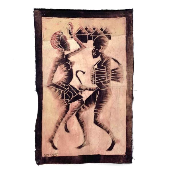 batik-wallhanging-mini-12-dakar Dyed textile with graphic motifs.