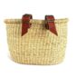 Natural Bolga bicycle basket in elephant grass, Bolgatanga Ghana