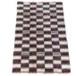 Handwoven Sahel cotton blanket, broad striped pattern with a dotted accent band