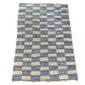 Handwoven Sahel cotton blanket, fine multi-tone striped pattern with a fringed edge