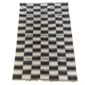Detail of the striped pattern of varying width with an open-weave band on this handwoven Sahel cotton blanket