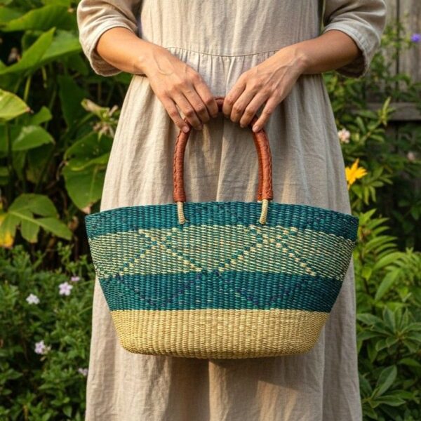 blue-bolga-basket-handwoven-ghana blue-bolga-basket-handwoven-ghana