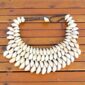 cowrie necklace with 4 rows