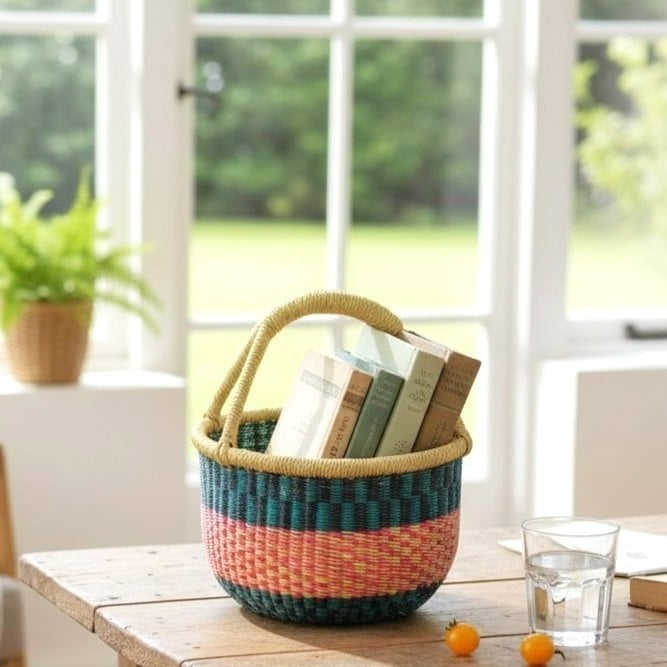 handwoven-colourful-african-bolga-basket-for-home decor