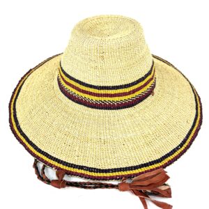 stripe straw hat