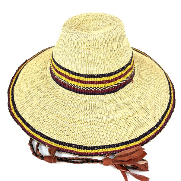 stripe straw hat