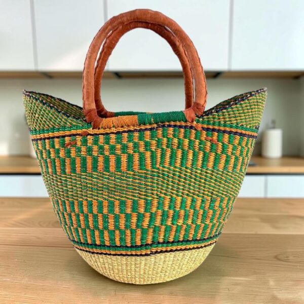 Textural Bolga basket for home styling.