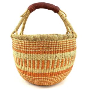 Handwoven elephant grass utility piece.