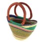 Angled view of the mini market basket showing the woven interior