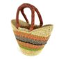 Angled view of the mini market basket showing the woven interior