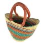 Angled view of the mini market basket showing the woven interior