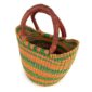 Angled view of the mini market basket showing the woven interior
