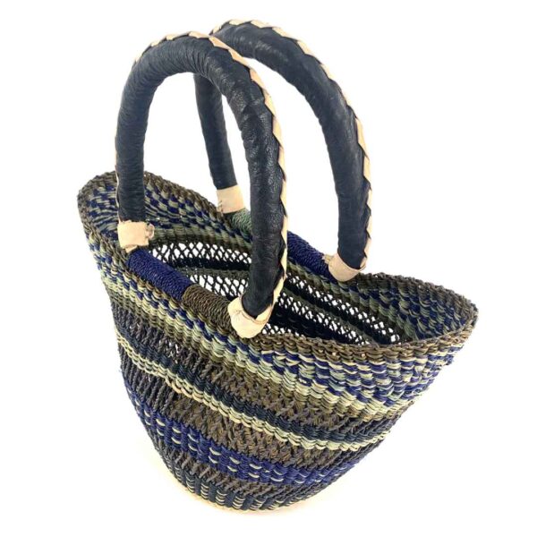 mini-market-basket-301-Shade (2) Vibrant handwoven basket ethically made in Ghana for modern lifestyle needs.