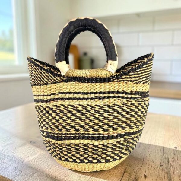 mini-market-basket-316-DeepBlue (1)-bolga Small colourful Bolga basket handmade in Ghana