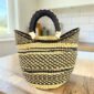 Small colourful Bolga basket handmade in Ghana