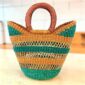 Traditional mini handwoven Bolga basket from Northern Ghana